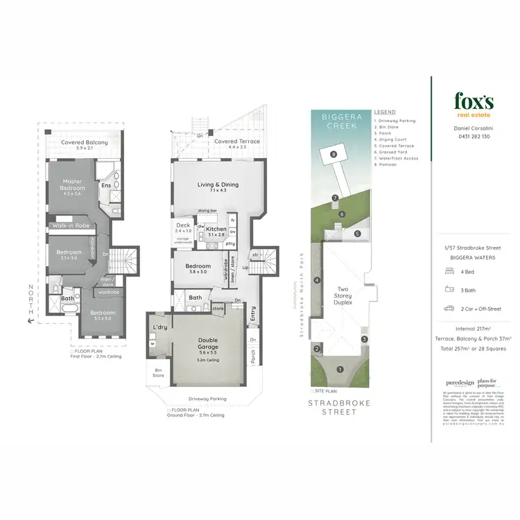 Floorplan of Homely townhouse listing, 1/57 Stradbroke Street, Biggera Waters QLD 4216