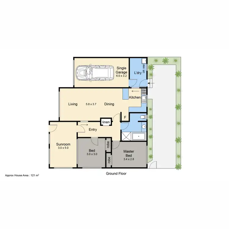 Floorplan of Homely townhouse listing, 1/11 Jetty Road, Rosebud VIC 3939