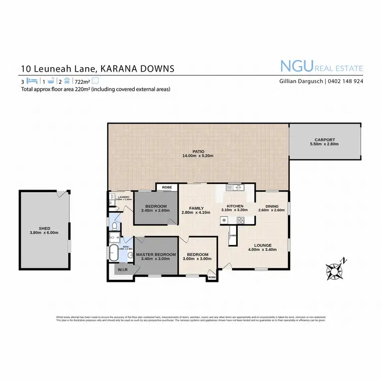 Floorplan of Homely house listing, 10 Leuneah Lane, Karana Downs QLD 4306