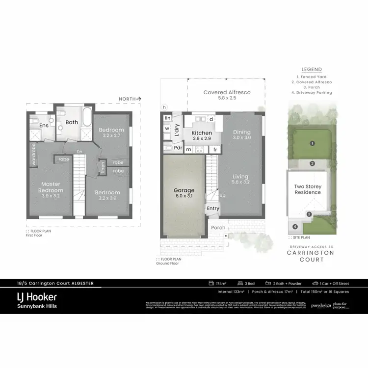 Floorplan of Homely townhouse listing, 18/5 Carrington Court, Algester QLD 4115