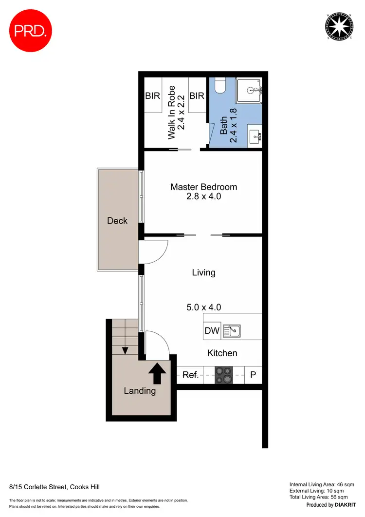 Floorplan of Homely unit listing, 8/15 Corlette Street, Cooks Hill NSW 2300