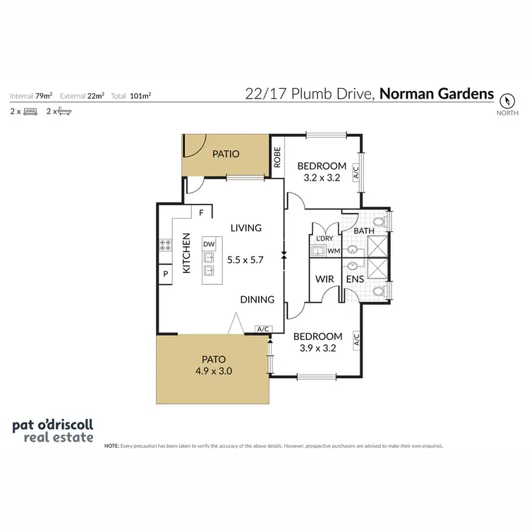 Floorplan of Homely apartment listing, 22/17-19 Plumb Drive, Norman Gardens QLD 4701