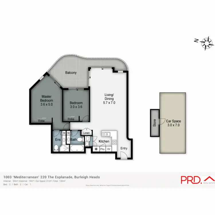 Floorplan of Homely unit listing, 1003/220 The Esplanade, Burleigh Heads QLD 4220