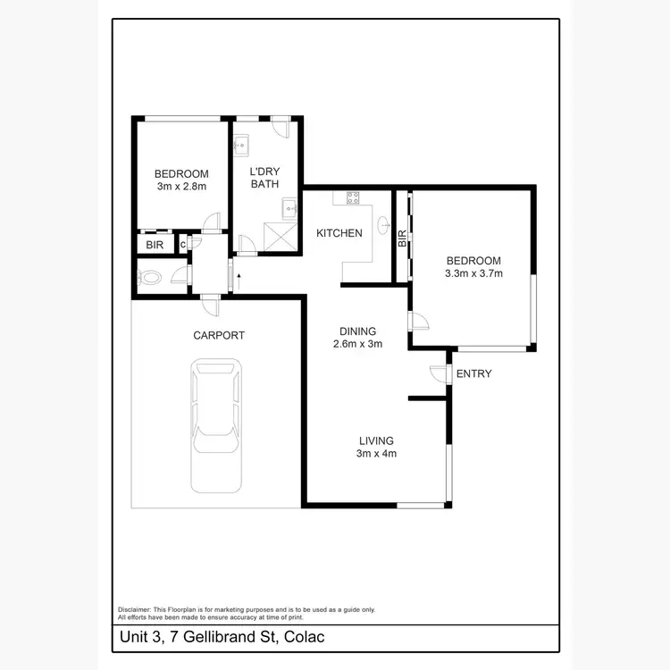 Floorplan of Homely townhouse listing, 3/7 Gellibrand Street, Colac VIC 3250