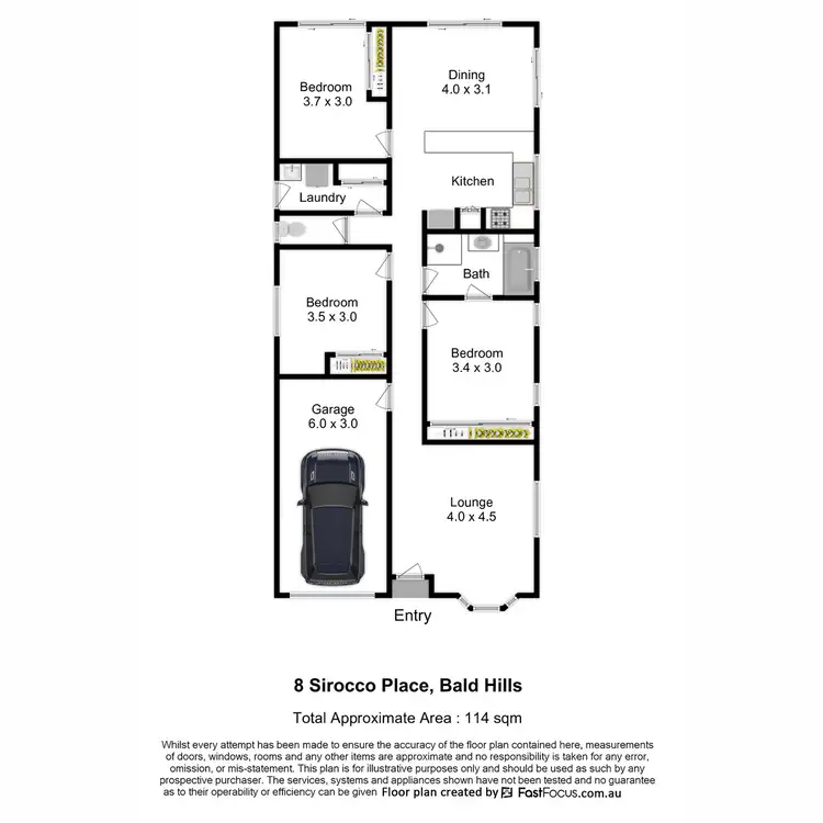 Floorplan of Homely house listing, 8 Sirocco Place, Bald Hills QLD 4036
