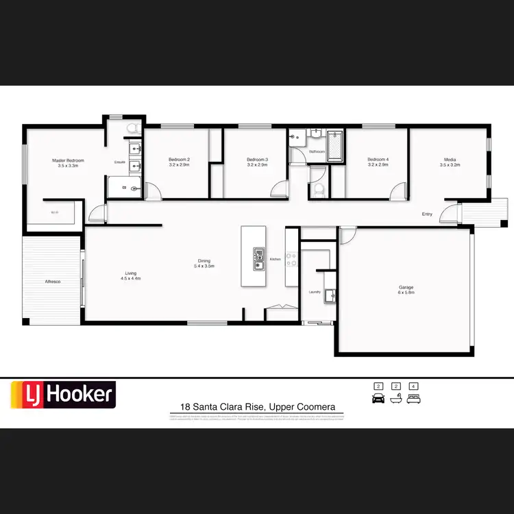 Floorplan of Homely house listing, 18 Santa Clara Rise, Upper Coomera QLD 4209