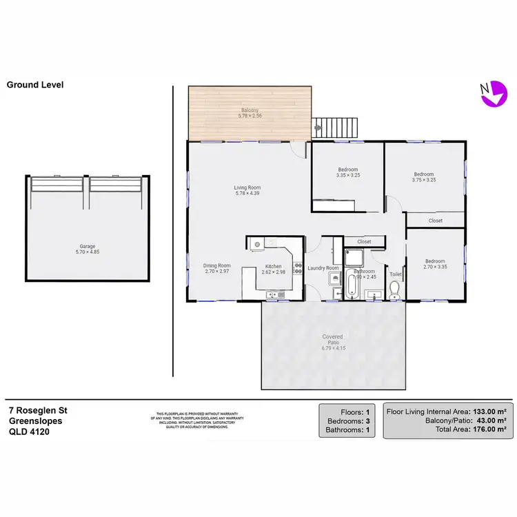 Floorplan of Homely house listing, 7 Roseglen Street, Greenslopes QLD 4120
