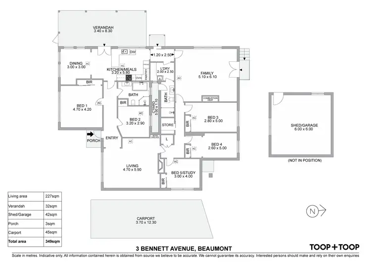 Floorplan of Homely house listing, 3 Bennett Avenue, Beaumont SA 5066