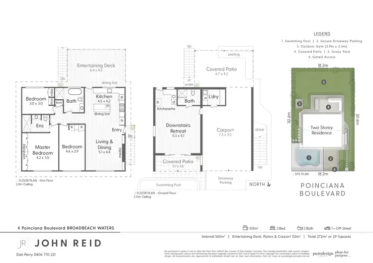 Floorplan of Homely house listing, 4 Poinciana Boulevard, Broadbeach Waters QLD 4218