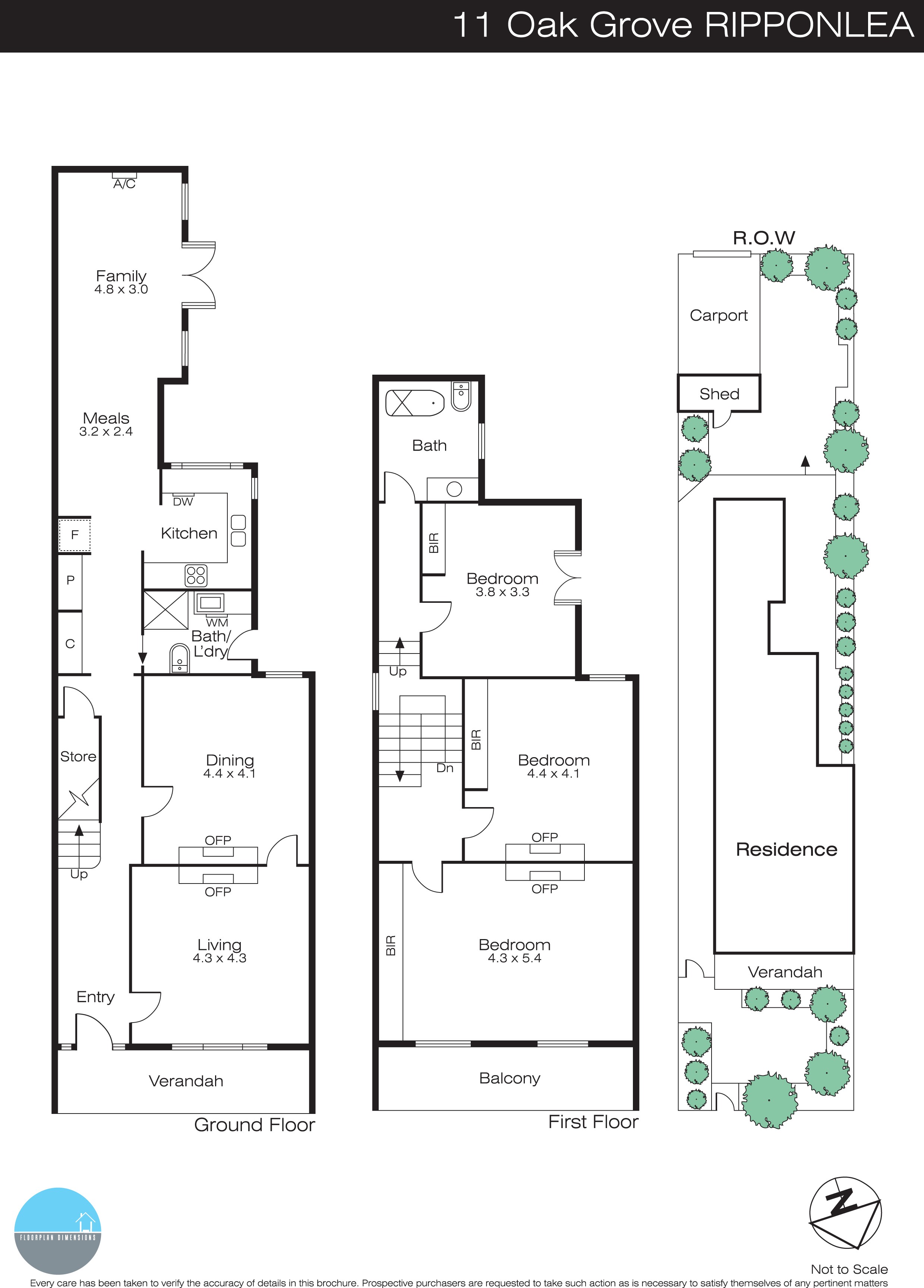 Floorplan of Homely house listing, 11 Oak Grove, Ripponlea VIC 3185