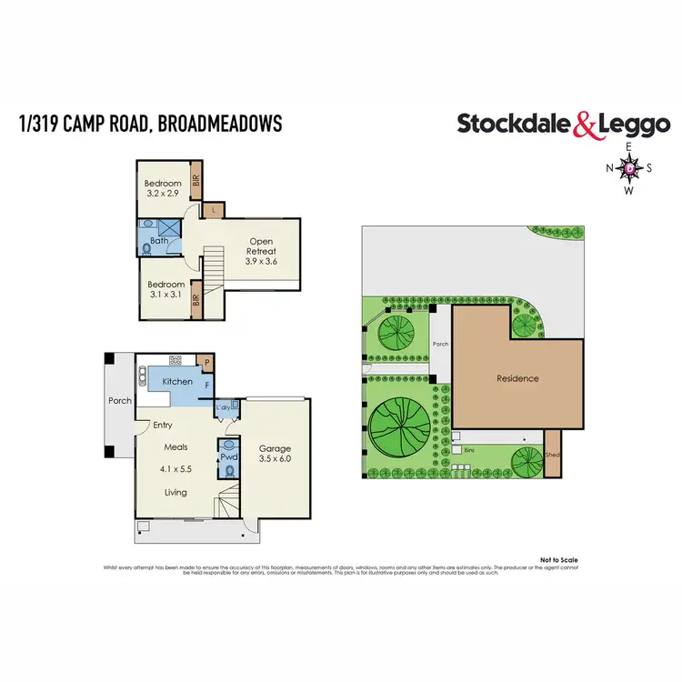 Floorplan of Homely townhouse listing, 1/319 Camp Road, Broadmeadows VIC 3047