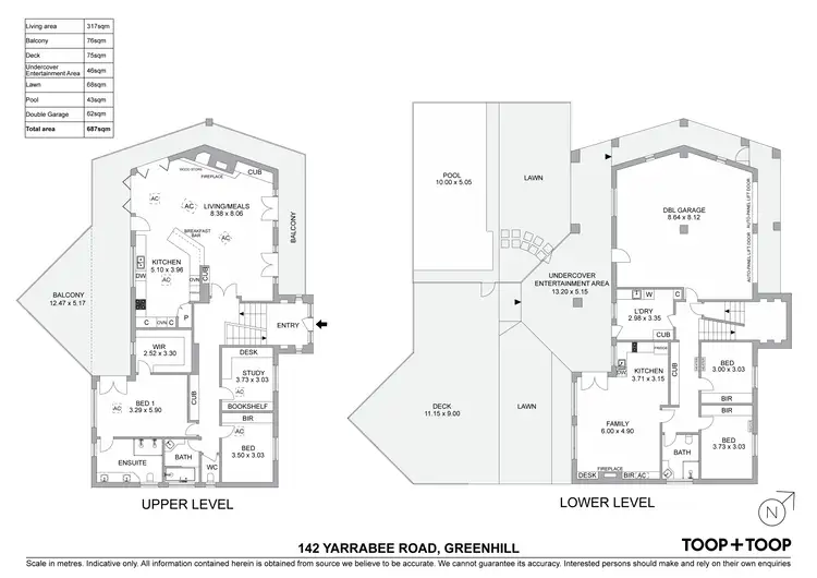 Floorplan of Homely house listing, 142 Yarrabee Road, Greenhill SA 5140