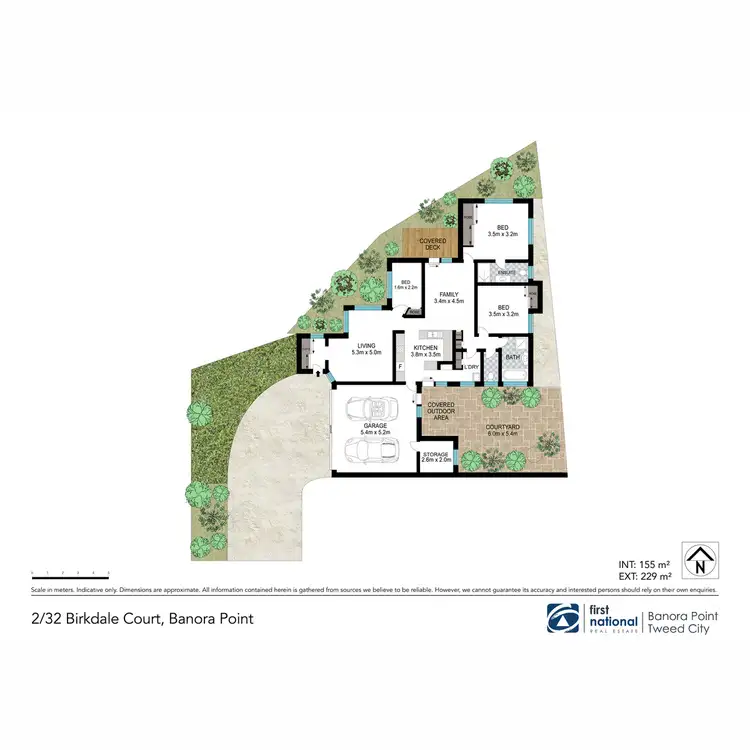 Floorplan of Homely semi-detached listing, 2/32 Birkdale Court, Banora Point NSW 2486
