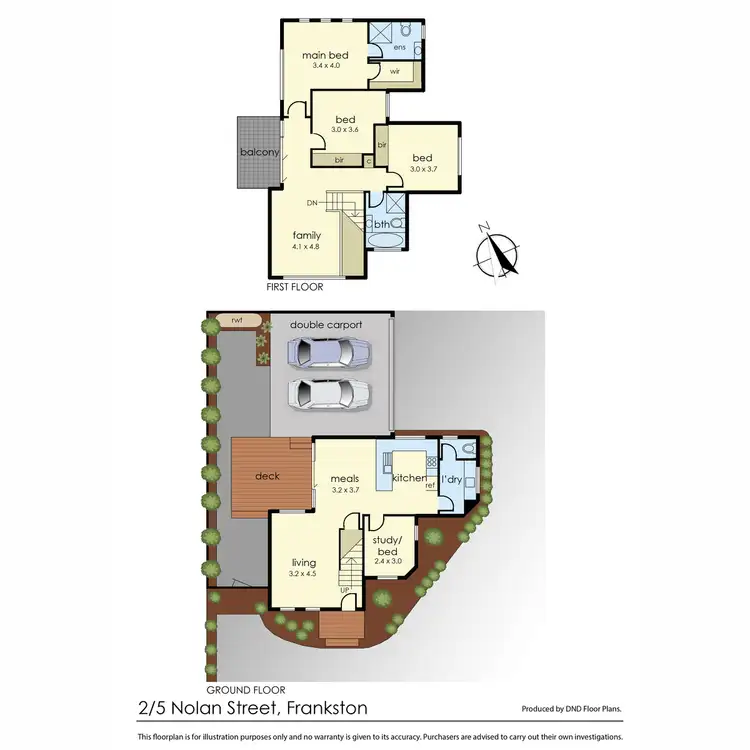 Floorplan of Homely townhouse listing, 2/5 Nolan Street, Frankston VIC 3199