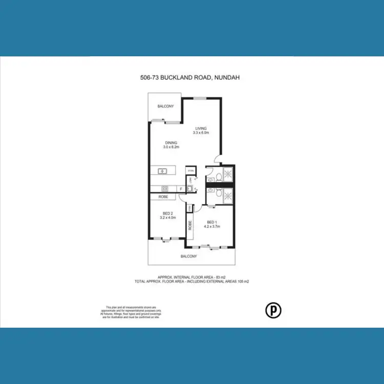 Floorplan of Homely unit listing, 506/61-75 Buckland Road, Nundah QLD 4012
