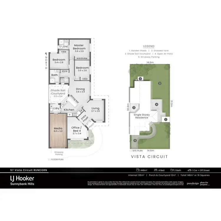 Floorplan of Homely house listing, 57 Vista Circuit, Runcorn QLD 4113