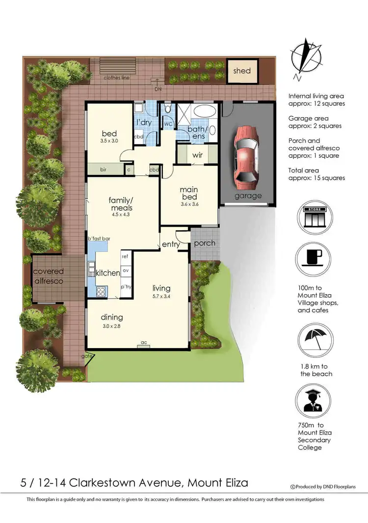Floorplan of Homely unit listing, 5/12-14 Clarkestown Avenue, Mount Eliza VIC 3930