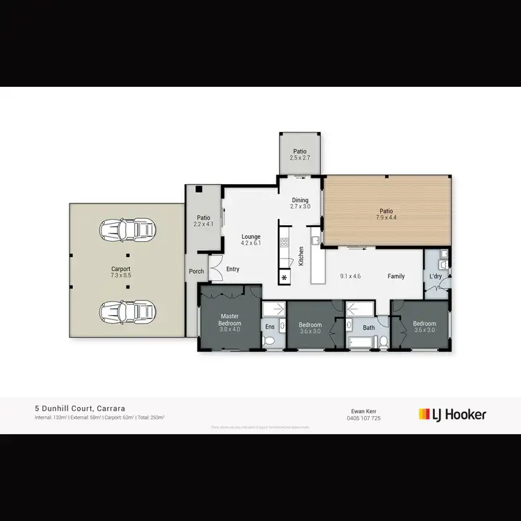 Floorplan of Homely house listing, 5 Dunhill Court, Carrara QLD 4211