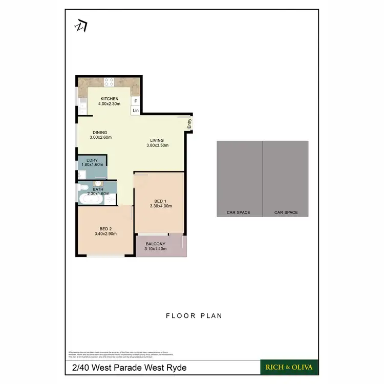Floorplan of Homely apartment listing, 2/40 West Parade, West Ryde NSW 2114