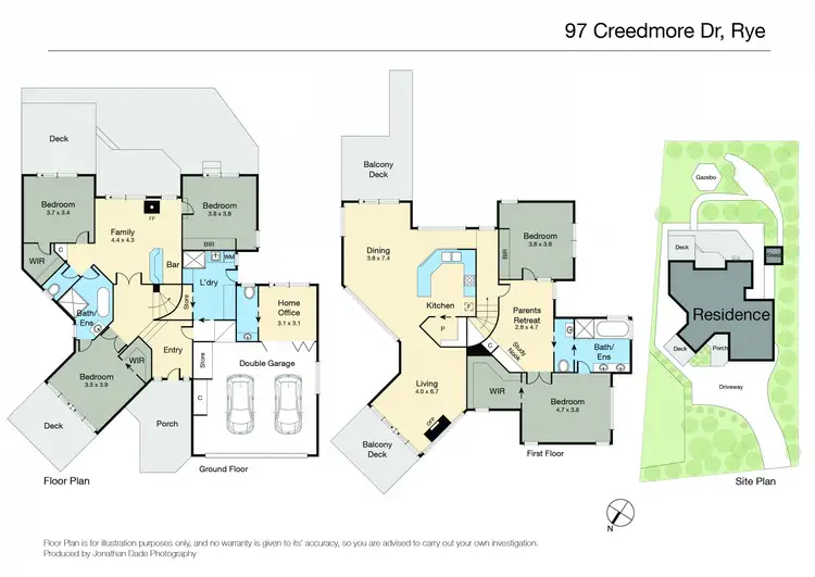 Floorplan of Homely house listing, 97 Creedmore Drive, Rye VIC 3941