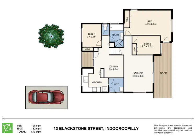Floorplan of Homely house listing, 13 Blackstone Street, Indooroopilly QLD 4068