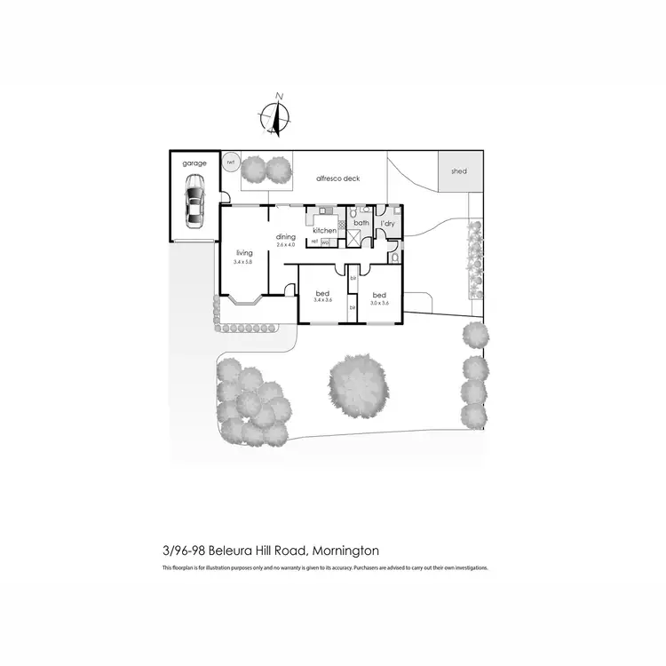 Floorplan of Homely unit listing, 3/96 Beleura Hill Road, Mornington VIC 3931