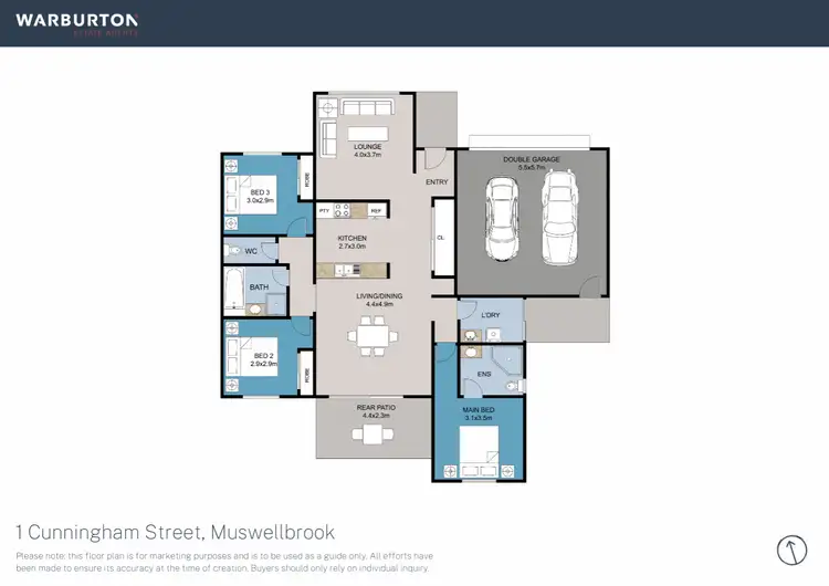 Floorplan of Homely unit listing, 1 Cunningham Street, Muswellbrook NSW 2333