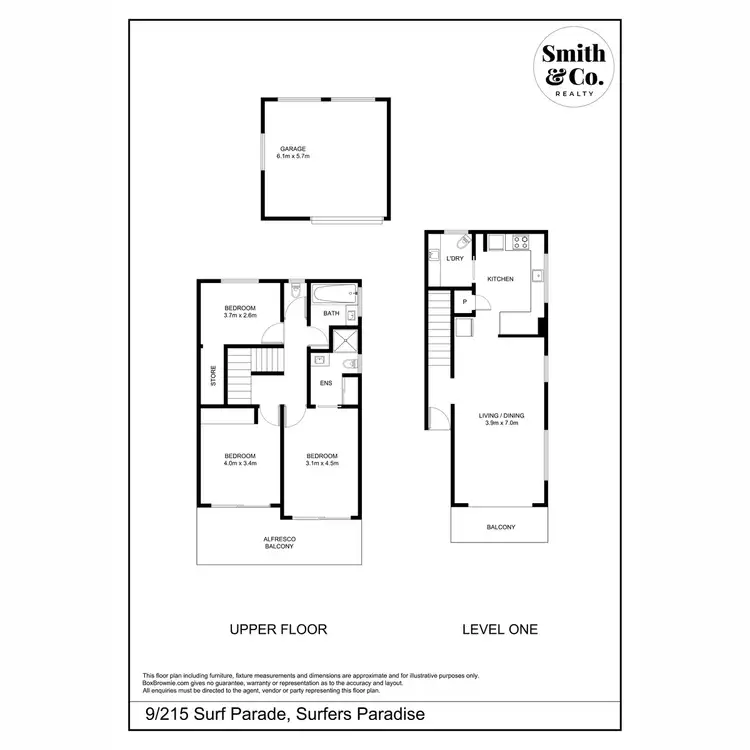 Floorplan of Homely apartment listing, 9/215 Surf Parade, Surfers Paradise QLD 4217