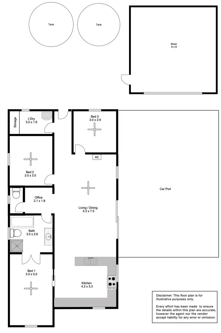 Floorplan of Homely house listing, 1/34 Baltimore Street, Port Lincoln SA 5606