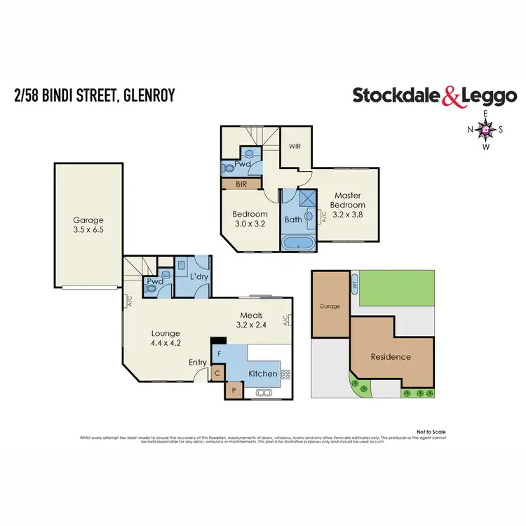 Floorplan of Homely townhouse listing, 2/58 Bindi Street, Glenroy VIC 3046