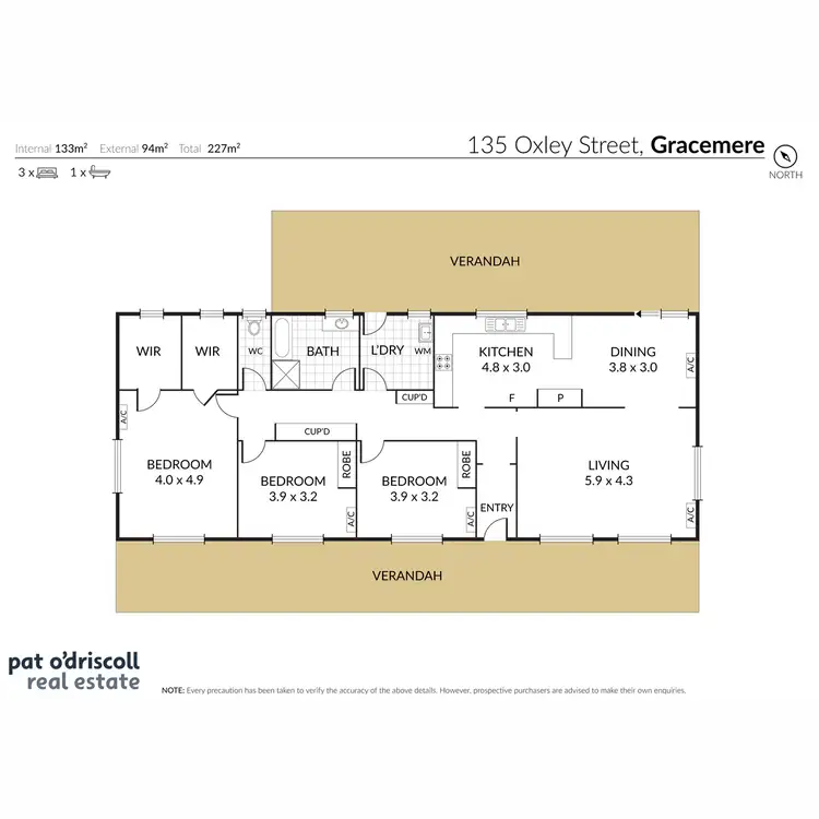 Floorplan of Homely rural property listing, 135 Oxley Street, Gracemere QLD 4702