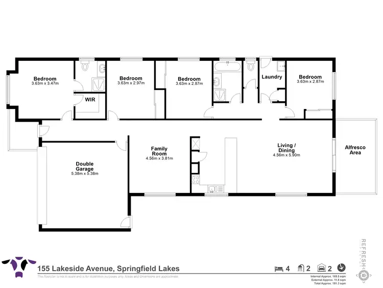 Floorplan of Homely house listing, 155 Lakeside Avenue, Springfield Lakes QLD 4300