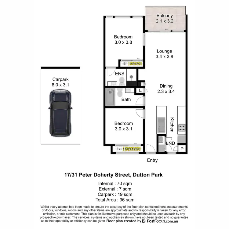 Floorplan of Homely unit listing, 17/31 Peter Doherty Street, Dutton Park QLD 4102