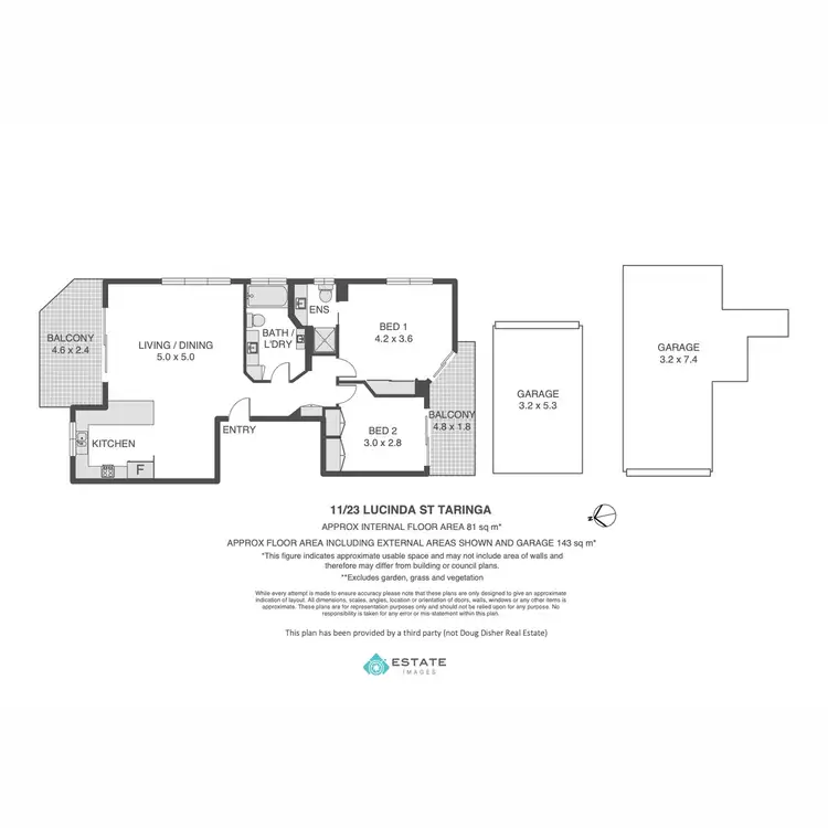 Floorplan of Homely apartment listing, 11/23 Lucinda Street, Taringa QLD 4068