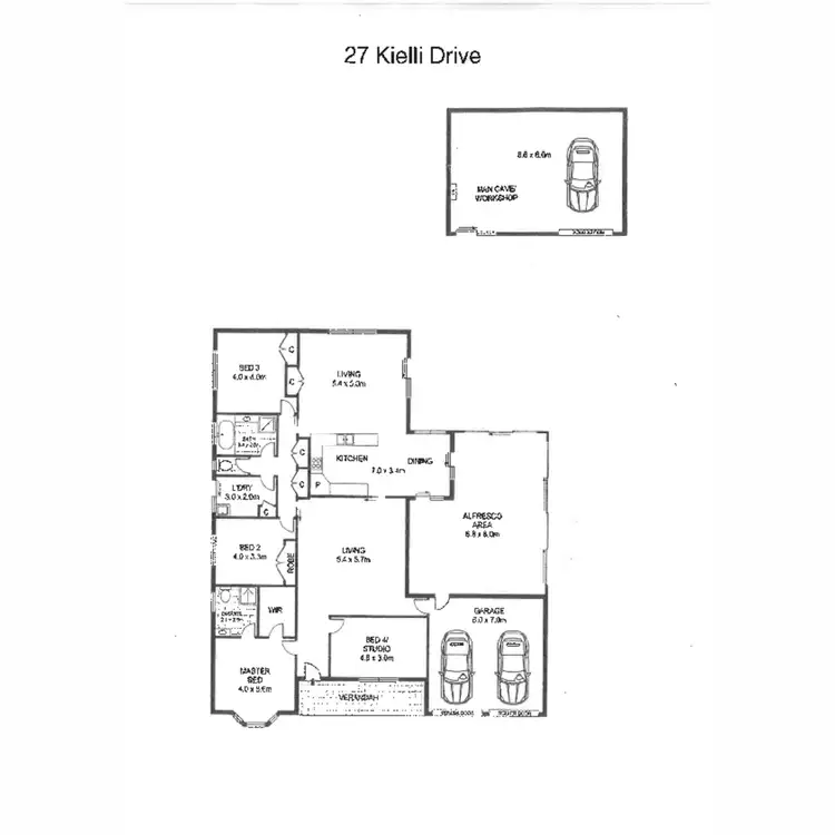 Floorplan of Homely house listing, 27 Kielli Drive, Warrnambool VIC 3280