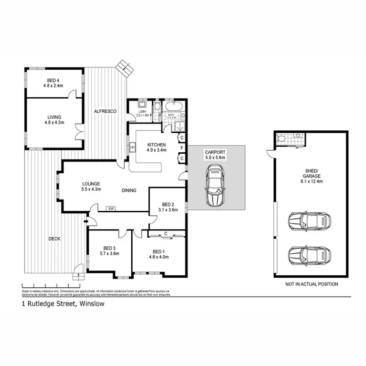 Floorplan of Homely house listing, 1 Rutledge Street, Winslow VIC 3281