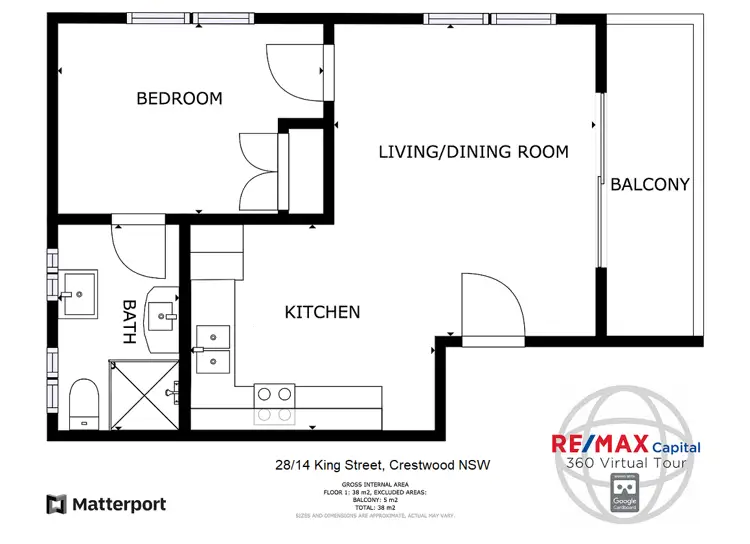 Floorplan of Homely unit listing, 28/14 King Street, Queanbeyan NSW 2620