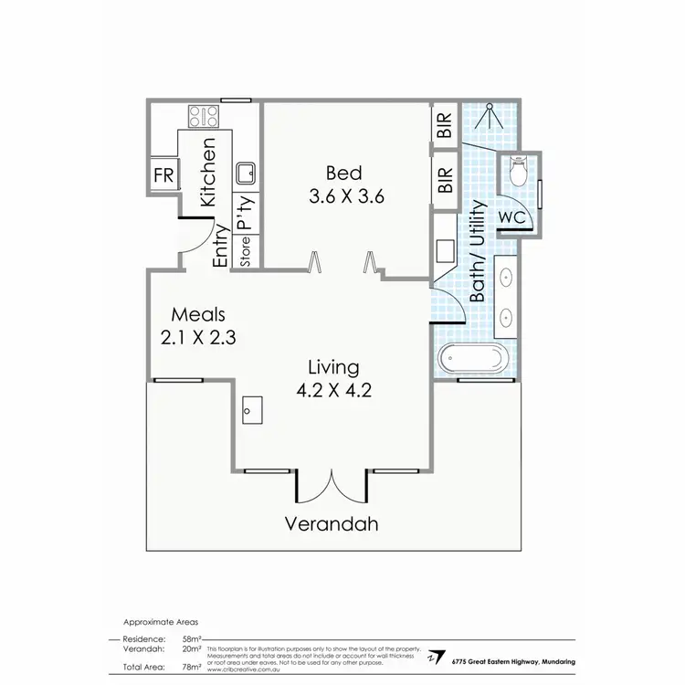 Floorplan of Homely villa listing, 4/6775 Great Eastern Highway, Mundaring WA 6073