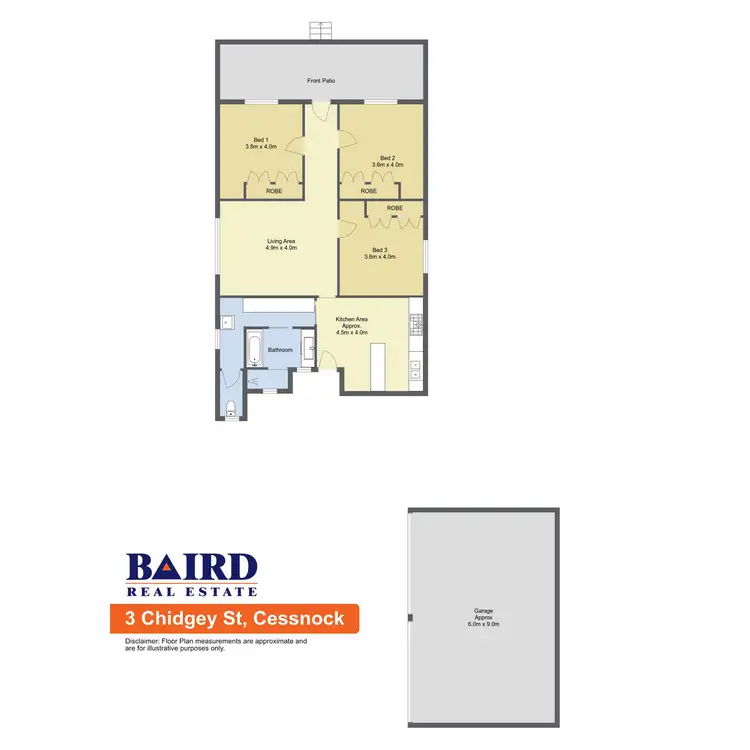 Floorplan of Homely house listing, 3 Chidgey Street, Cessnock NSW 2325