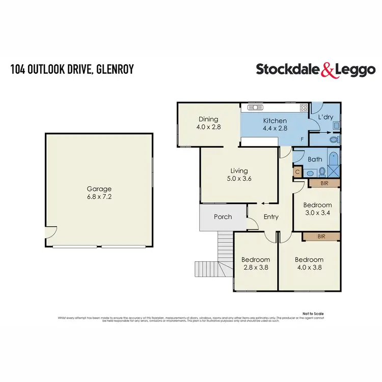 Floorplan of Homely house listing, 104 Outlook Drive, Glenroy VIC 3046