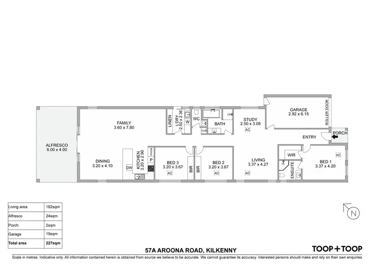 Floorplan of Homely house listing, 57A Aroona Road, Kilkenny SA 5009