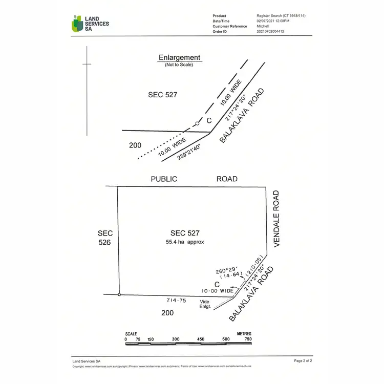Floorplan of Homely rural property listing, LOT 527 Balaklava Road, Auburn SA 5451