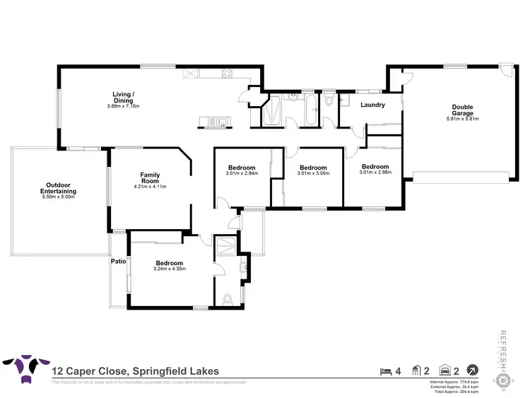 Floorplan of Homely house listing, 12 Caper Close, Springfield Lakes QLD 4300