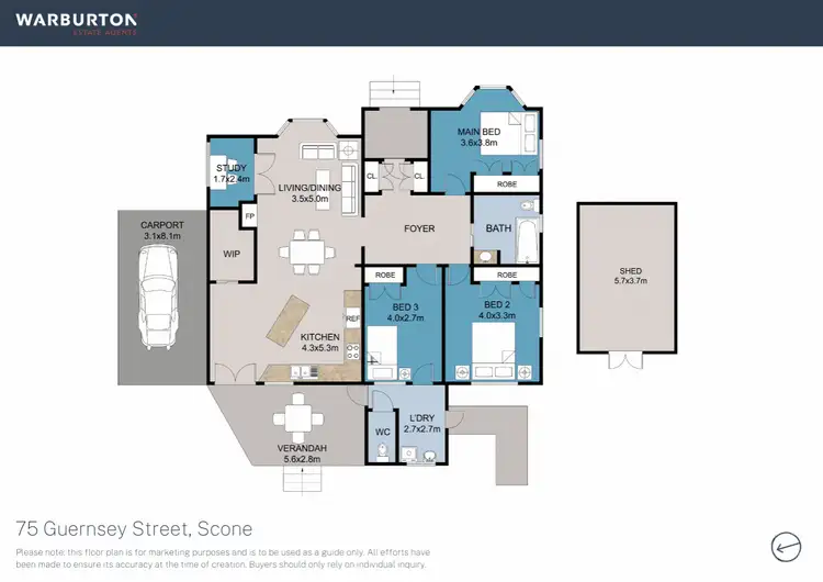Floorplan of Homely house listing, 75 Guernsey Street, Scone NSW 2337