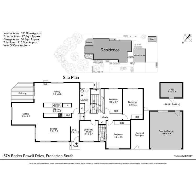 Floorplan of Homely house listing, 57A Baden Powell Drive, Frankston South VIC 3199