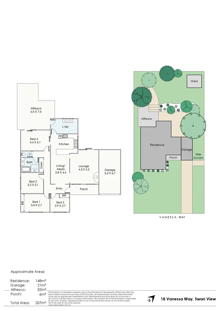 Floorplan of Homely house listing, 18 Vanessa Way, Swan View WA 6056