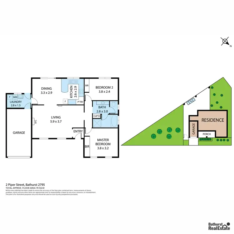 Floorplan of Homely house listing, 2 Piper Street, Bathurst NSW 2795