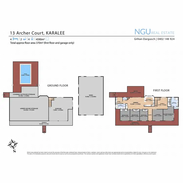 Floorplan of Homely house listing, 13 Archer Court, Karalee QLD 4306