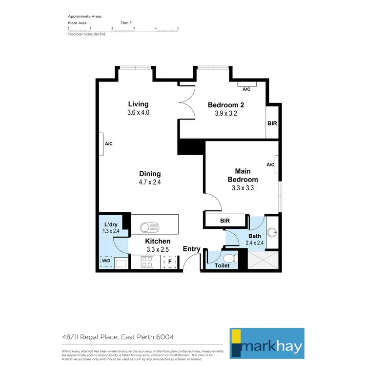Floorplan of Homely apartment listing, 48/11 Regal Place, East Perth WA 6004