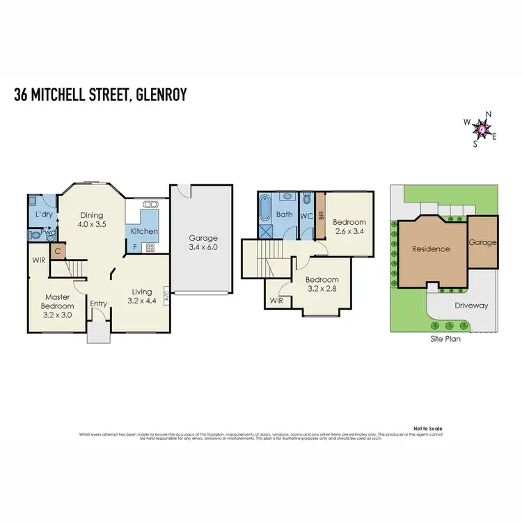 Floorplan of Homely townhouse listing, 36 Mitchell Street, Glenroy VIC 3046